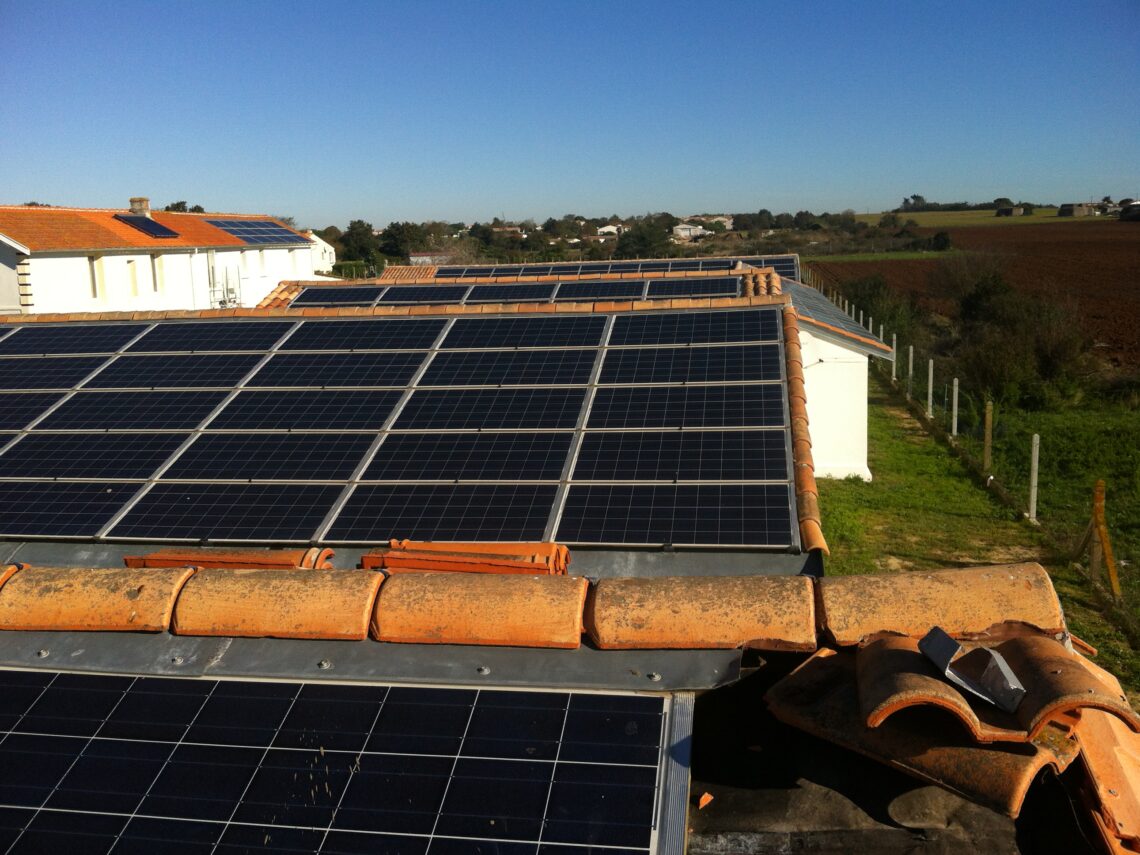 Centrale solaire sur le gîte La salamandre à Fouras