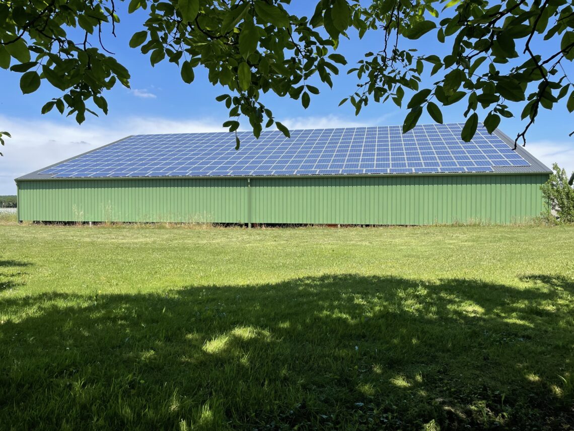 Centrale solaire dans la ville de Bignay